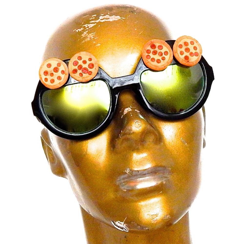 GASOLINE GLAMOUR PIZZA PARTY PEP PIE WILDE CATERPILLAR GLASSES 🍕🍕🍕
